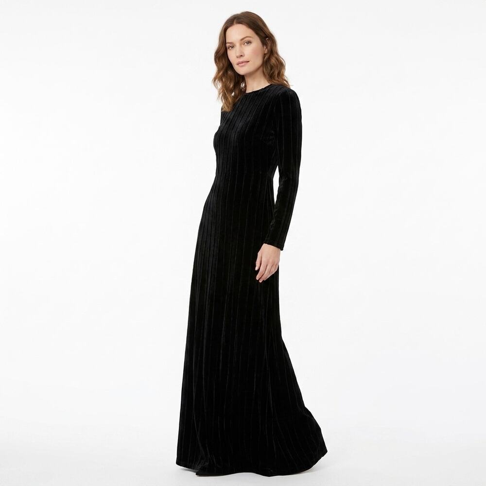 LUXUR|EASE Black Maxi Lightweight Dress Long Long Sleeve Knit Size P
